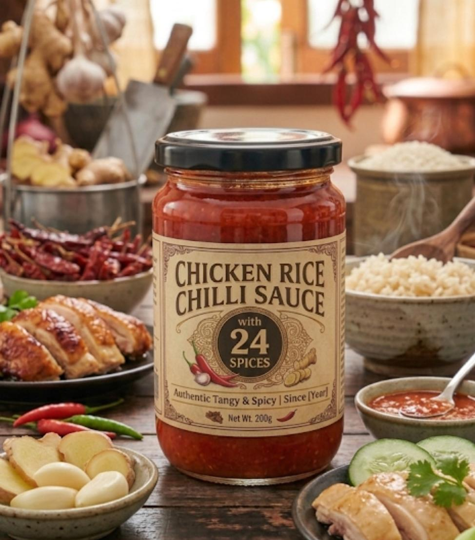 24 Spices Chicken Rice Chilli Sauce — ready to eat